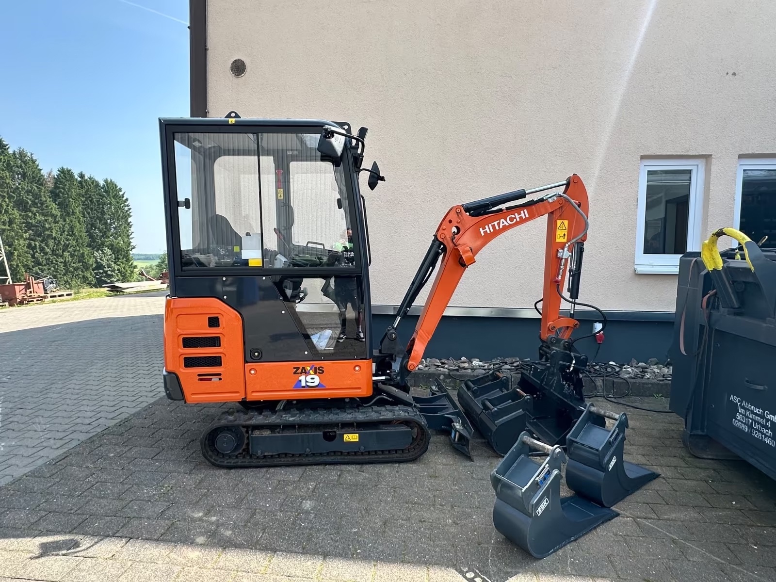 Minibagger Hitachi ZAXIS 19, 1,9 t Einsatzgewicht, Kabine