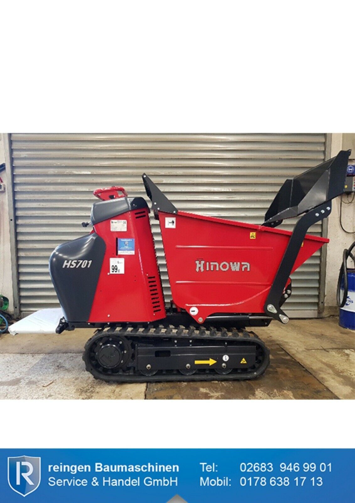Dumper Hinowa HS701, 700 kg Nutzlast, Selbstladeeinrichtung