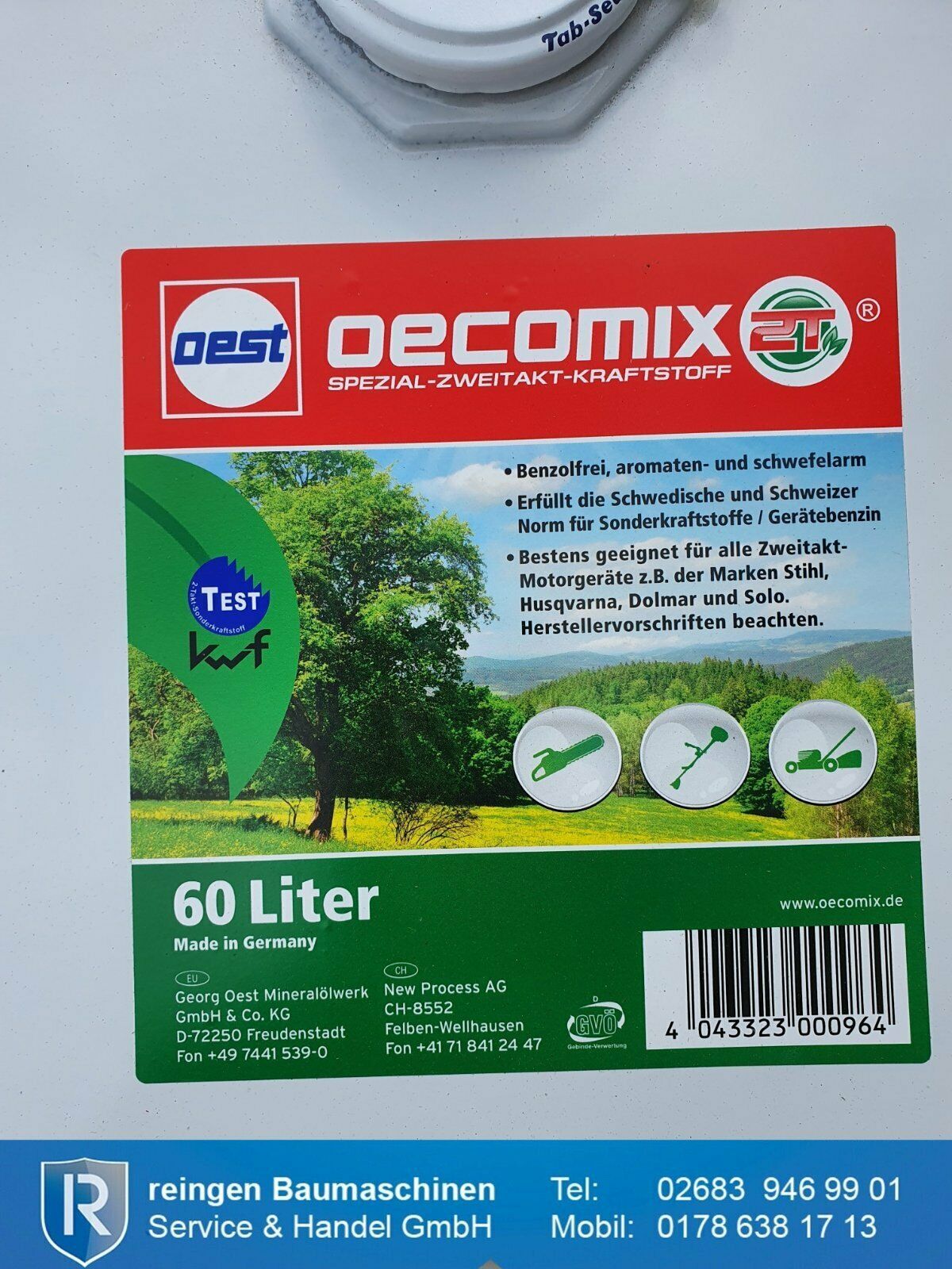 Sonderkraftstoff Oecomix 60 Liter, Zweitakt, benzolfrei