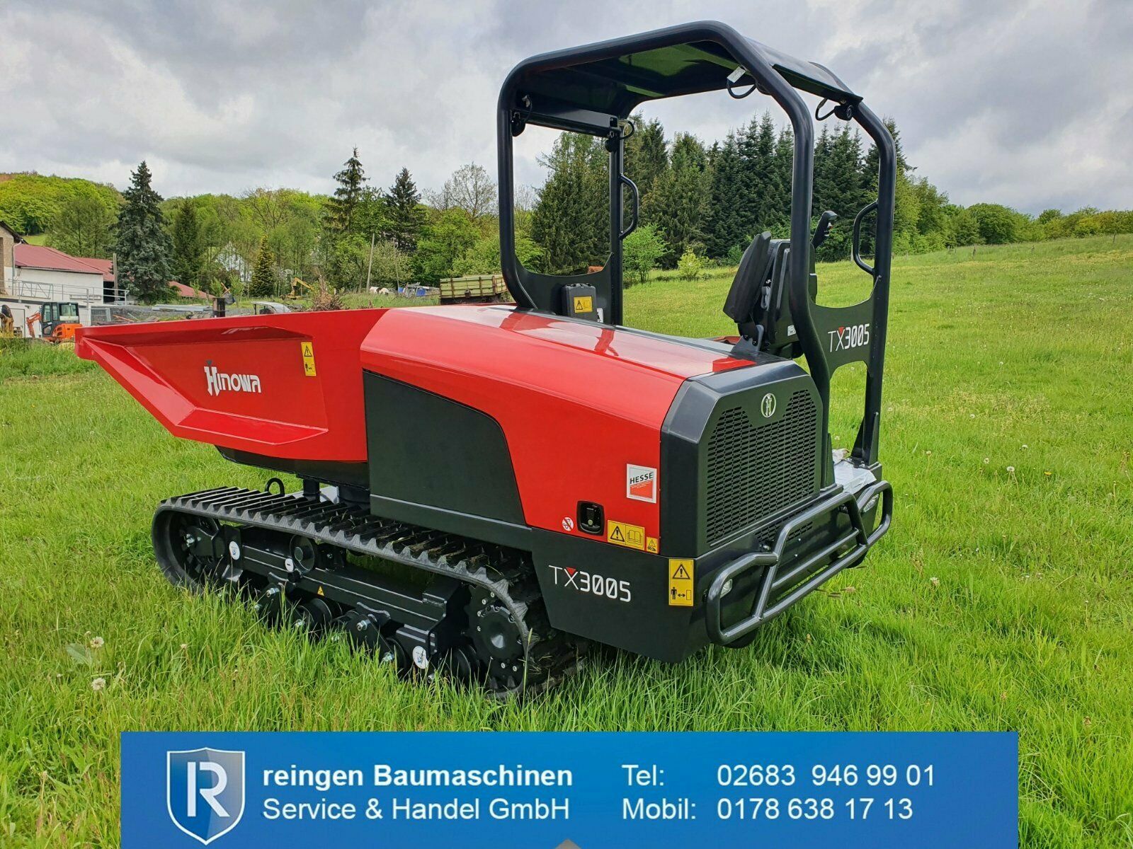 Kettendumper Hinowa TX3005, 2022, drehbare Mulde, 50 PS
