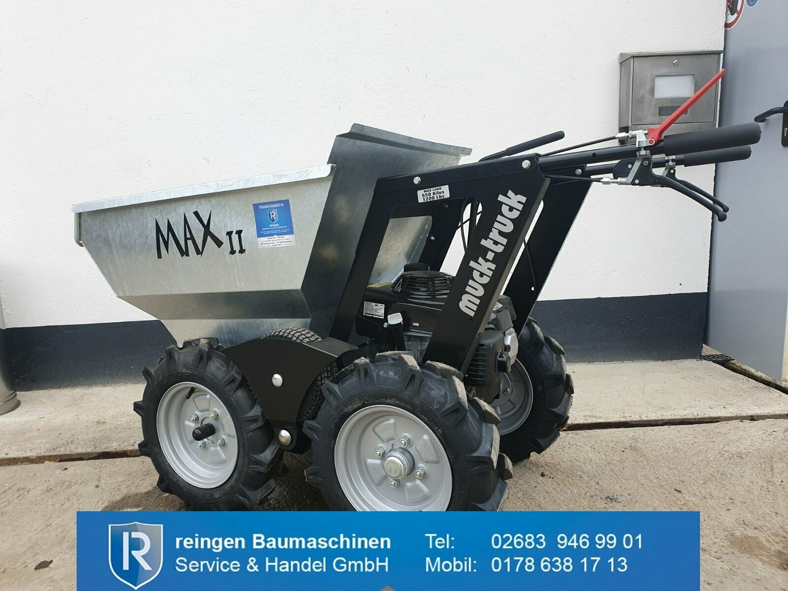 Motorschubkarre Muck Truck Max II, gebraucht, 500 kg Nutzlast