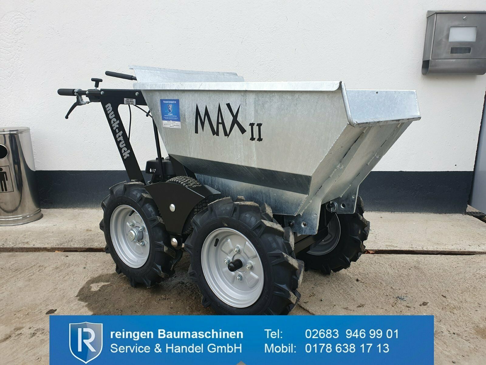 Motorschubkarre Muck Truck Max II, gebraucht, 500 kg Nutzlast