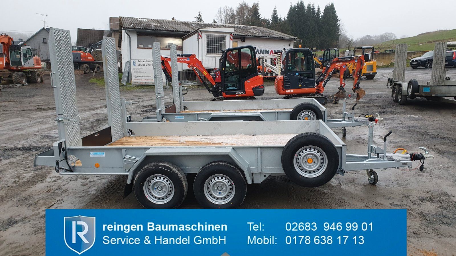 Minitieflader Blomenröhr Tandem, neu, 3.500 kg Gesamtgewicht