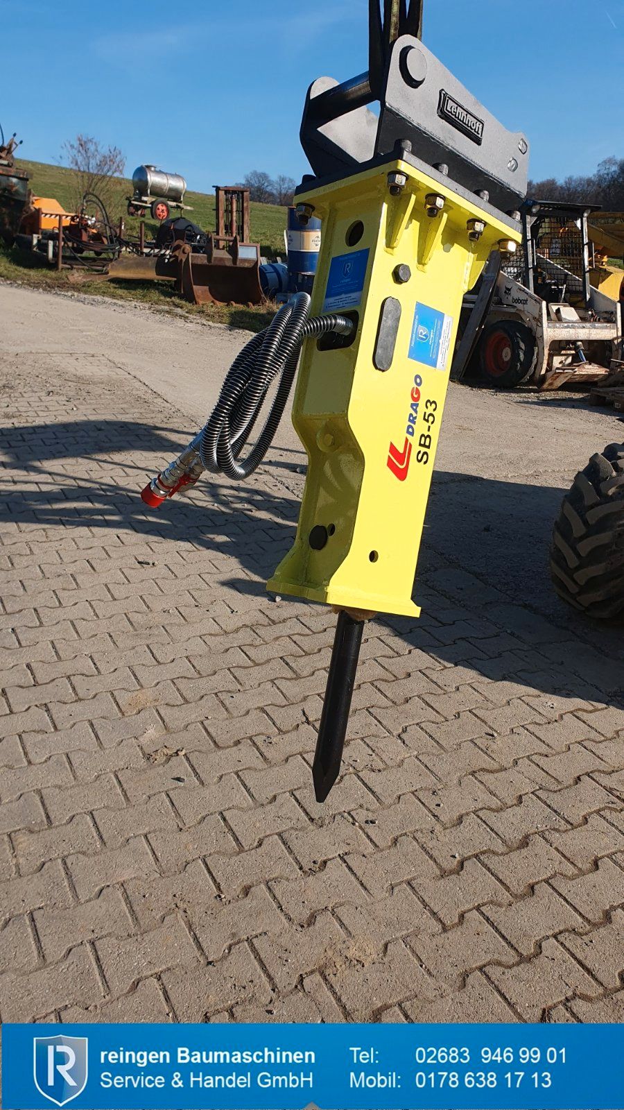 Hydraulikhammer DRAGO SB-53, 152 kg, mit Schalldämmkasten