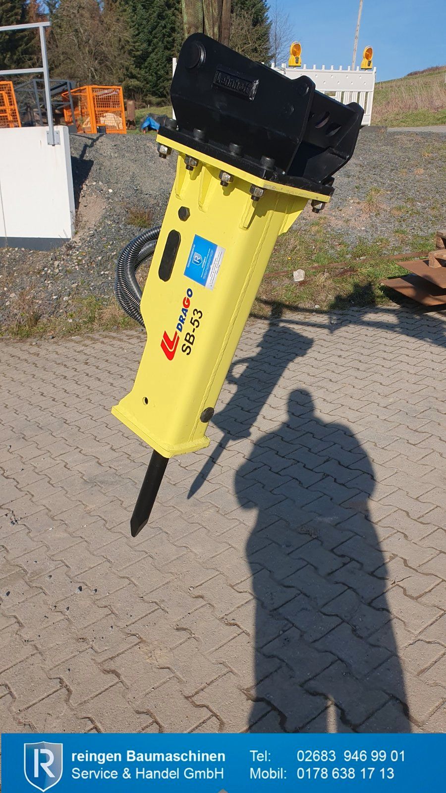 Hydraulikhammer DRAGO SB-53, 152 kg, mit Schalldämmkasten