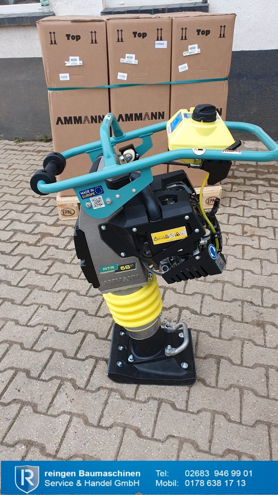 Vibrationsstampfer Ammann ATR68 P, neu, 67 kg Gewicht, 2,7 kW