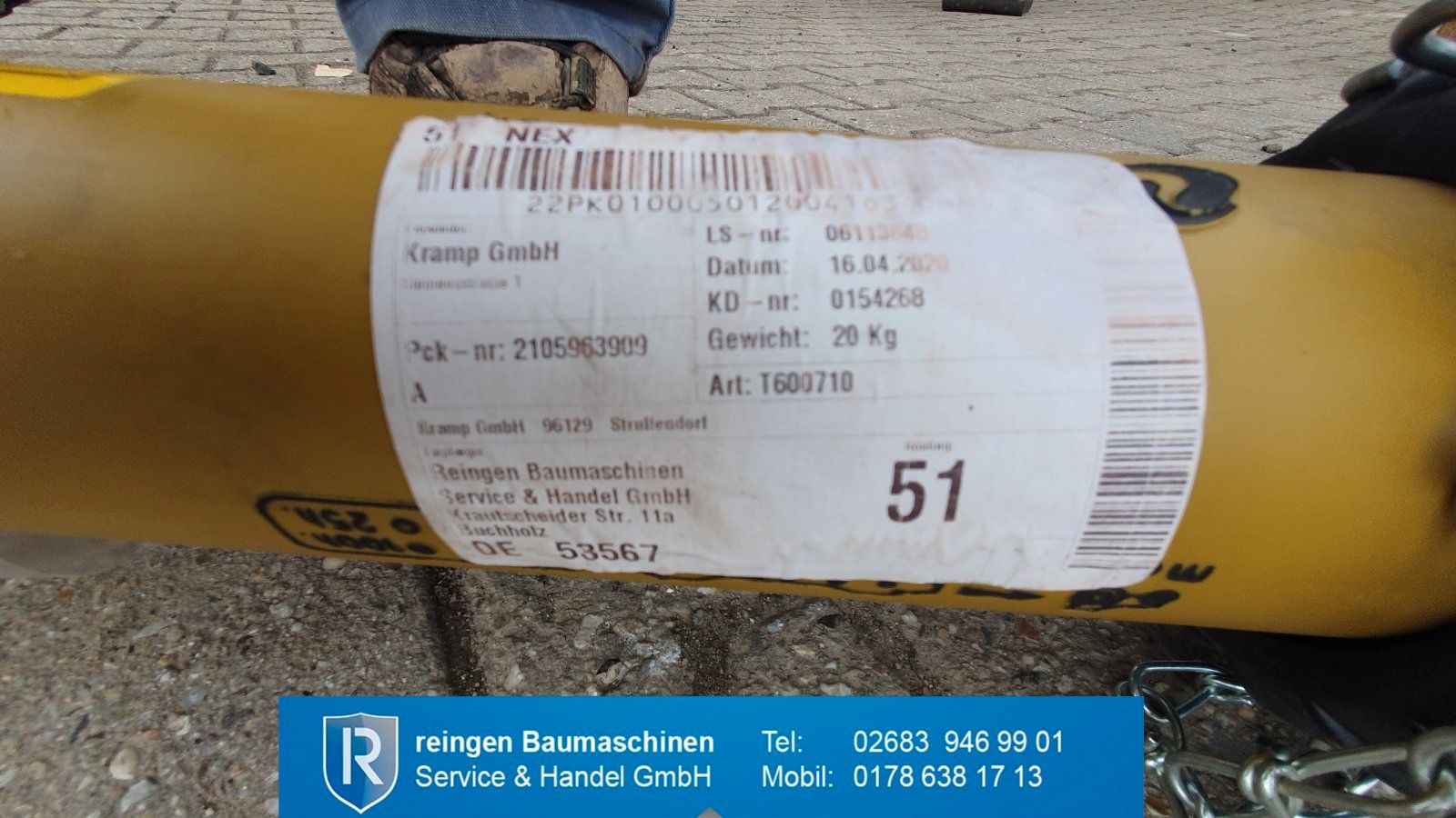 Gelenkwelle T60 Comer, 710 mm, mit Schnellverschlussgabel