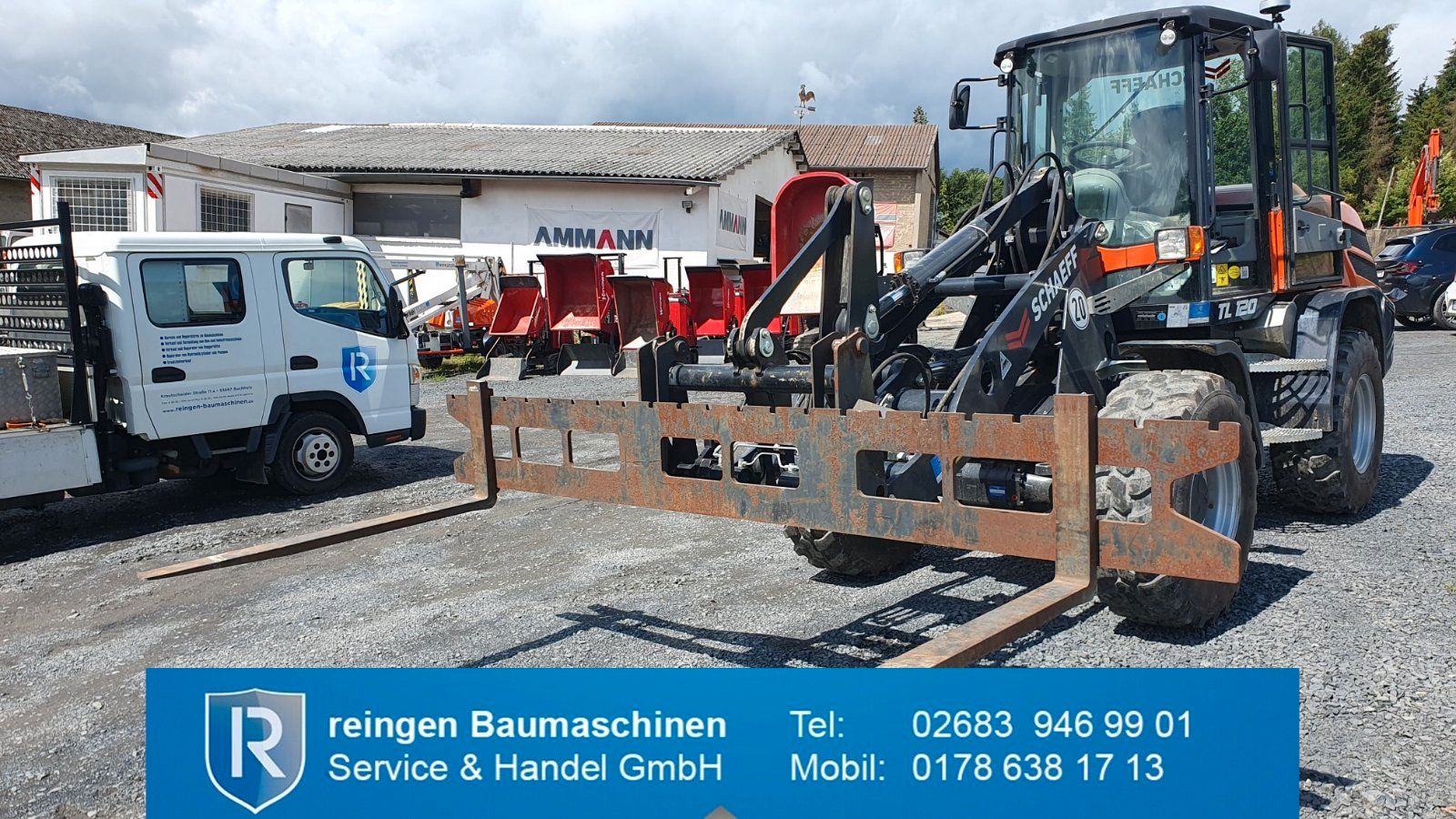 Palettengabel 3.500 mm, gebraucht, Aufnahme Schaeff/Terex/Yanmar