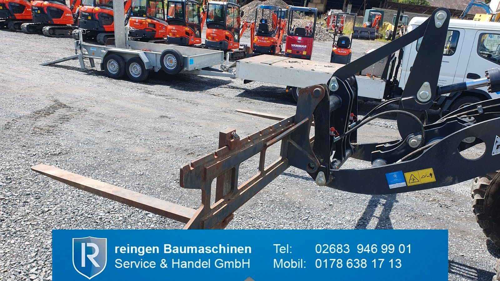 Palettengabel 3.500 mm, gebraucht, Aufnahme Schaeff/Terex/Yanmar