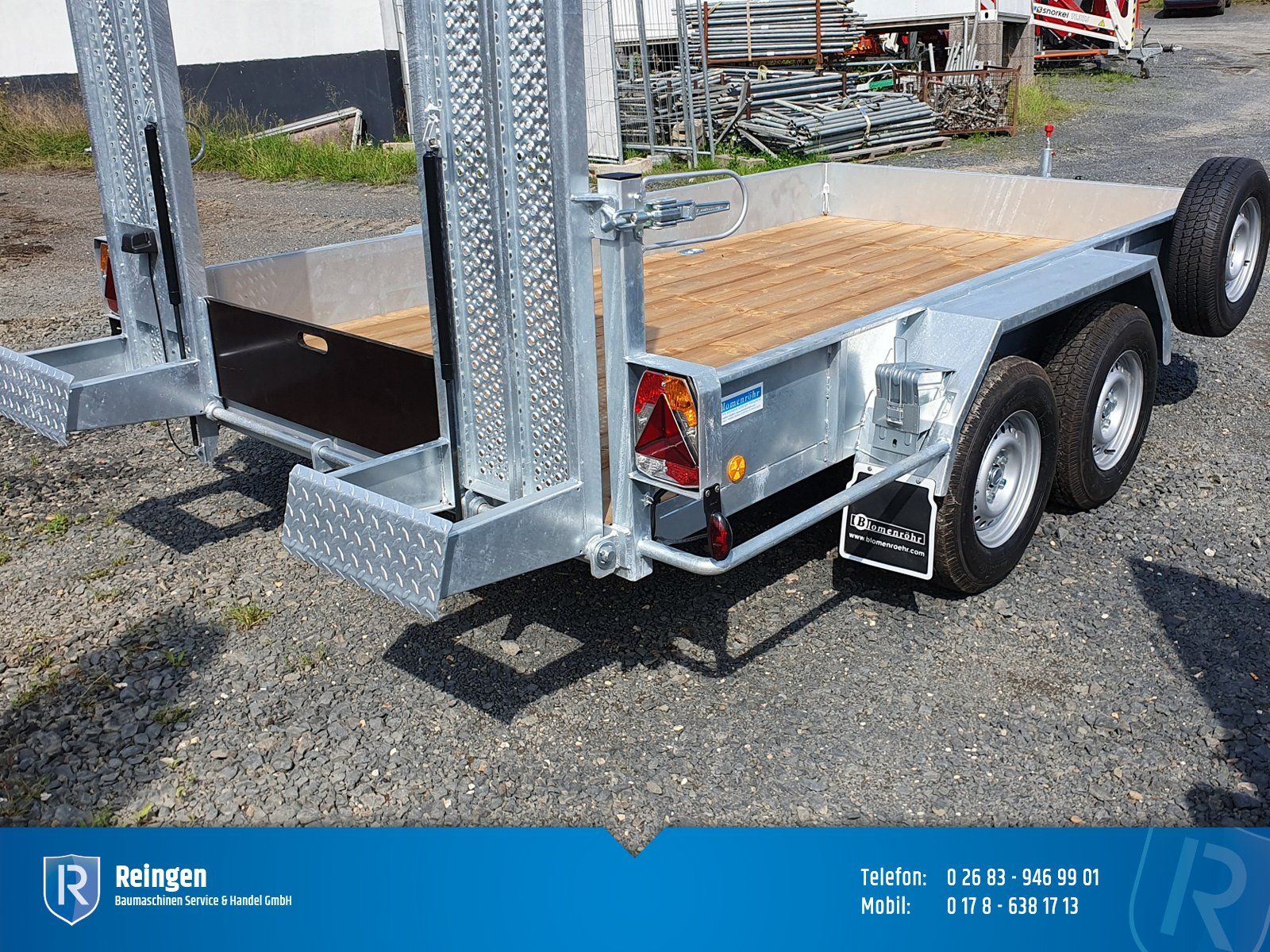 Tandem-Minitieflader Blomenröhr, neu, 3.500 kg Gesamtgewicht