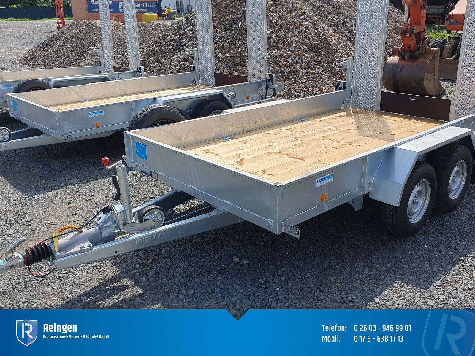 Tandem-Minitieflader Blomenröhr, neu, 3.500 kg Gesamtgewicht