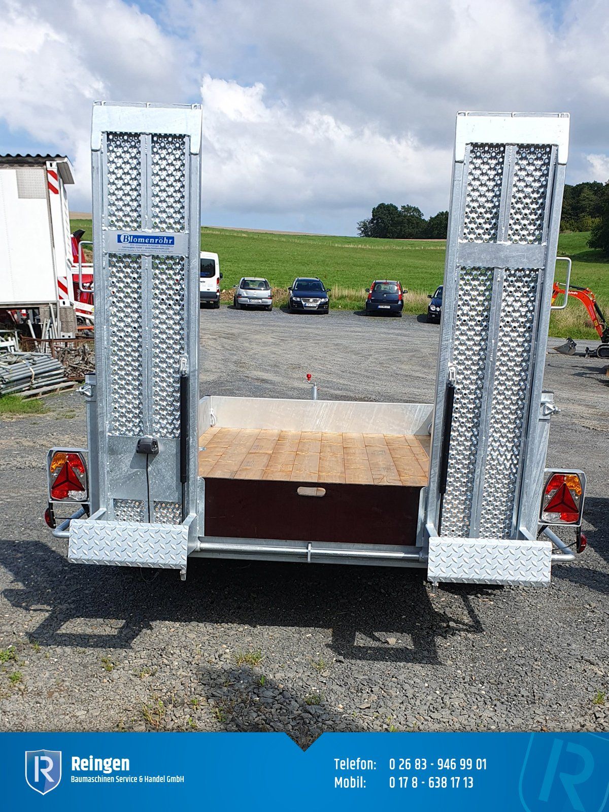Tandem-Minitieflader Blomenröhr, neu, 3.500 kg Gesamtgewicht
