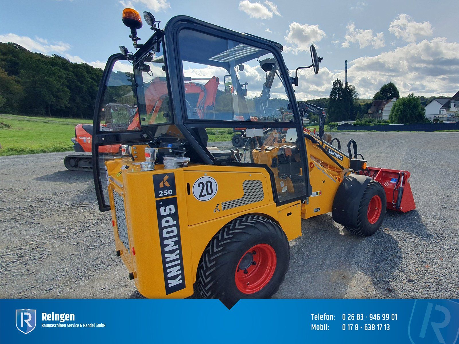 Miniradlader Knikmops KM250TE, 48 PS, Teleskophubarm, Kabine