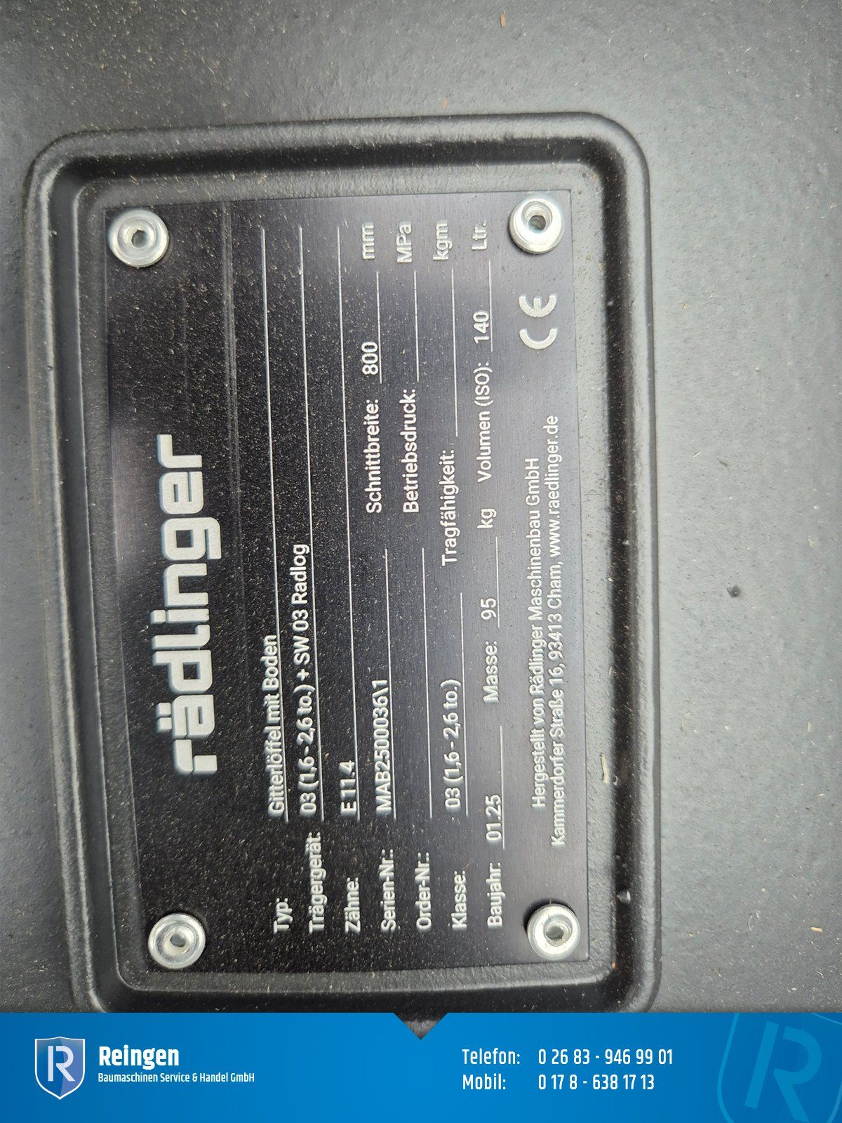 Sieblöffel Rädlinger SW03, 2025, 800 mm Schnittbreite, neu