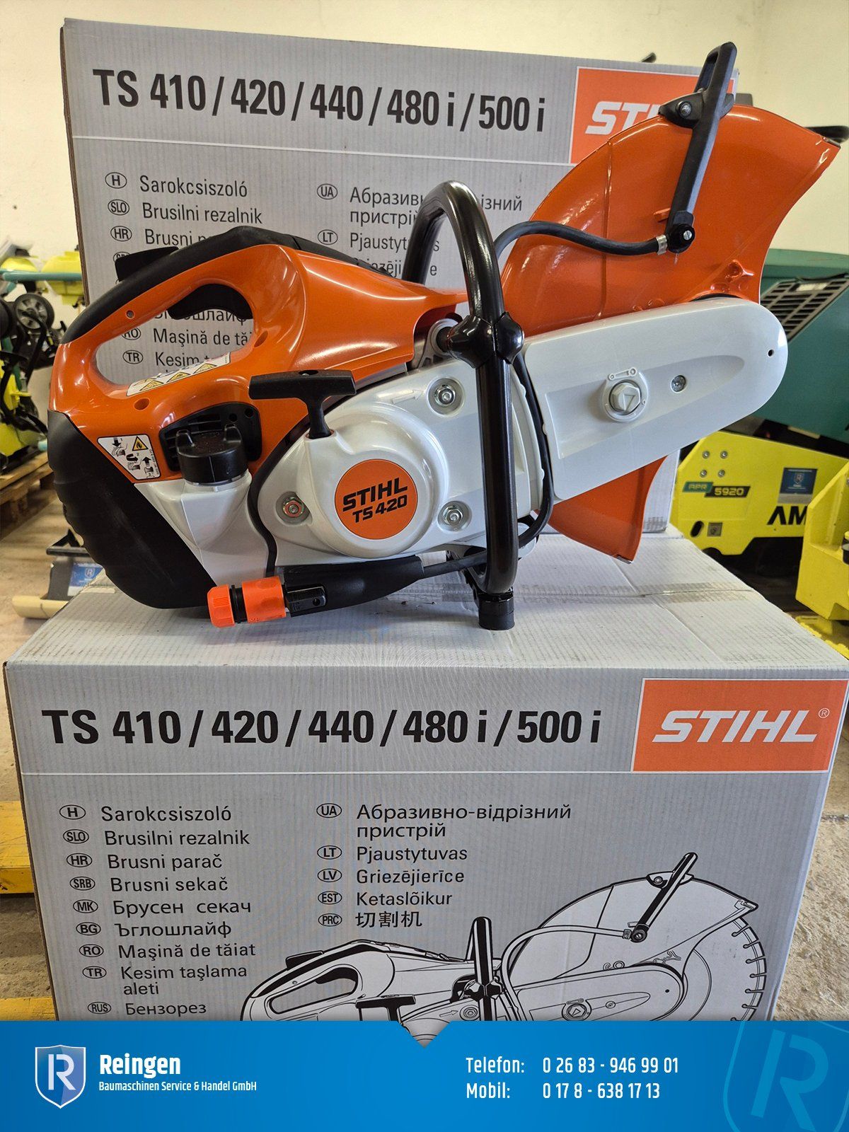 Trennschleifer Stihl TS 420, neu, 3,2 kW, Schnitttiefe 125 mm
