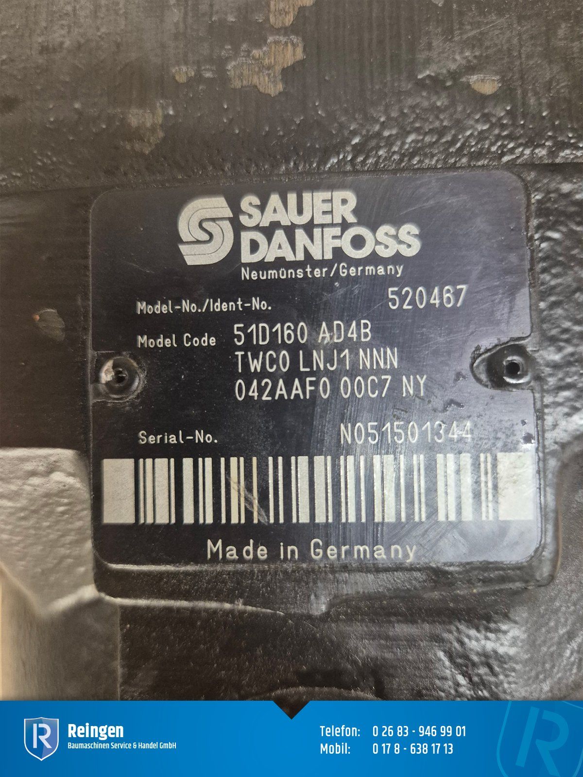 Hydraulikeinheit Sauer Danfoss 51D160AD4B für Kramer 880